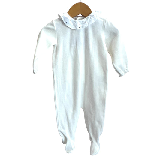 Bonpoint | Velour footie | 3 months