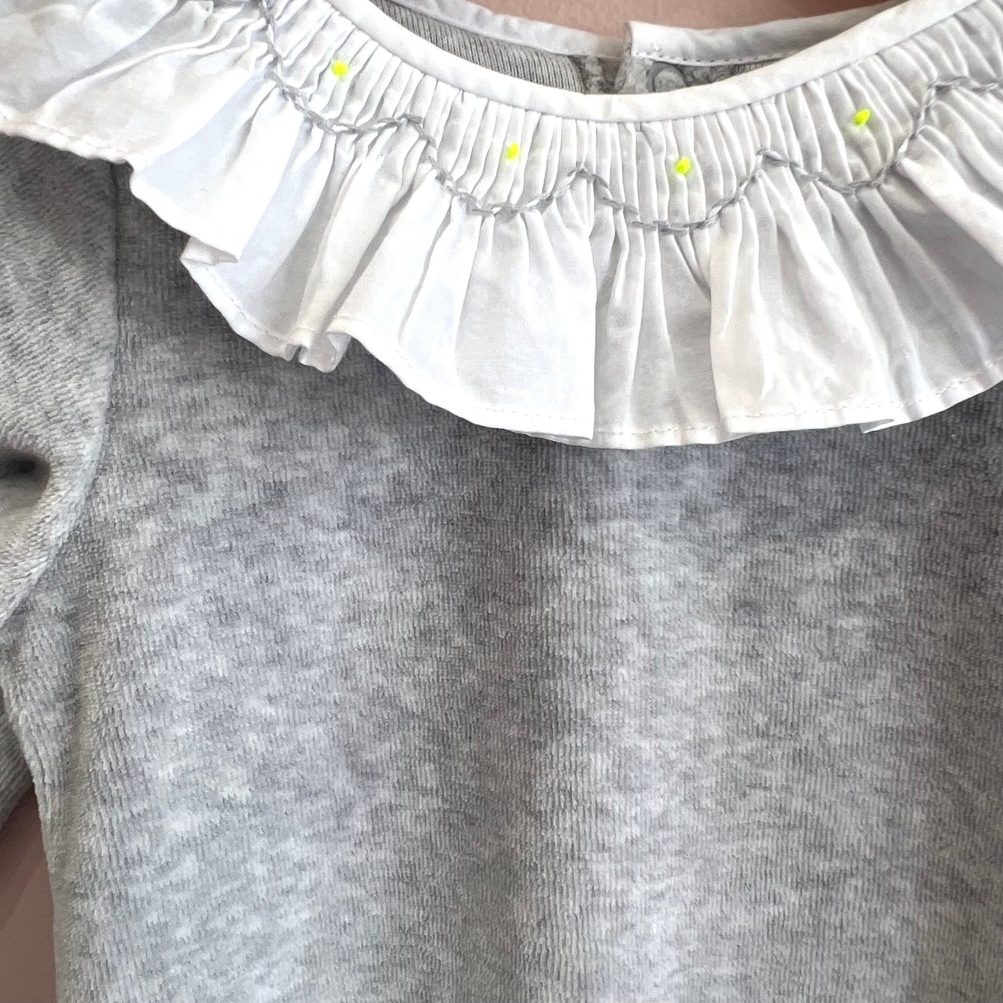 Jacadi | Velour Footie | 6 months